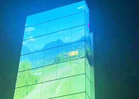 شاشة LED زجاجية شفافة ثلاثية الأبعاد ، شاشة ذكية تفاعلية بالألوان الكاملة